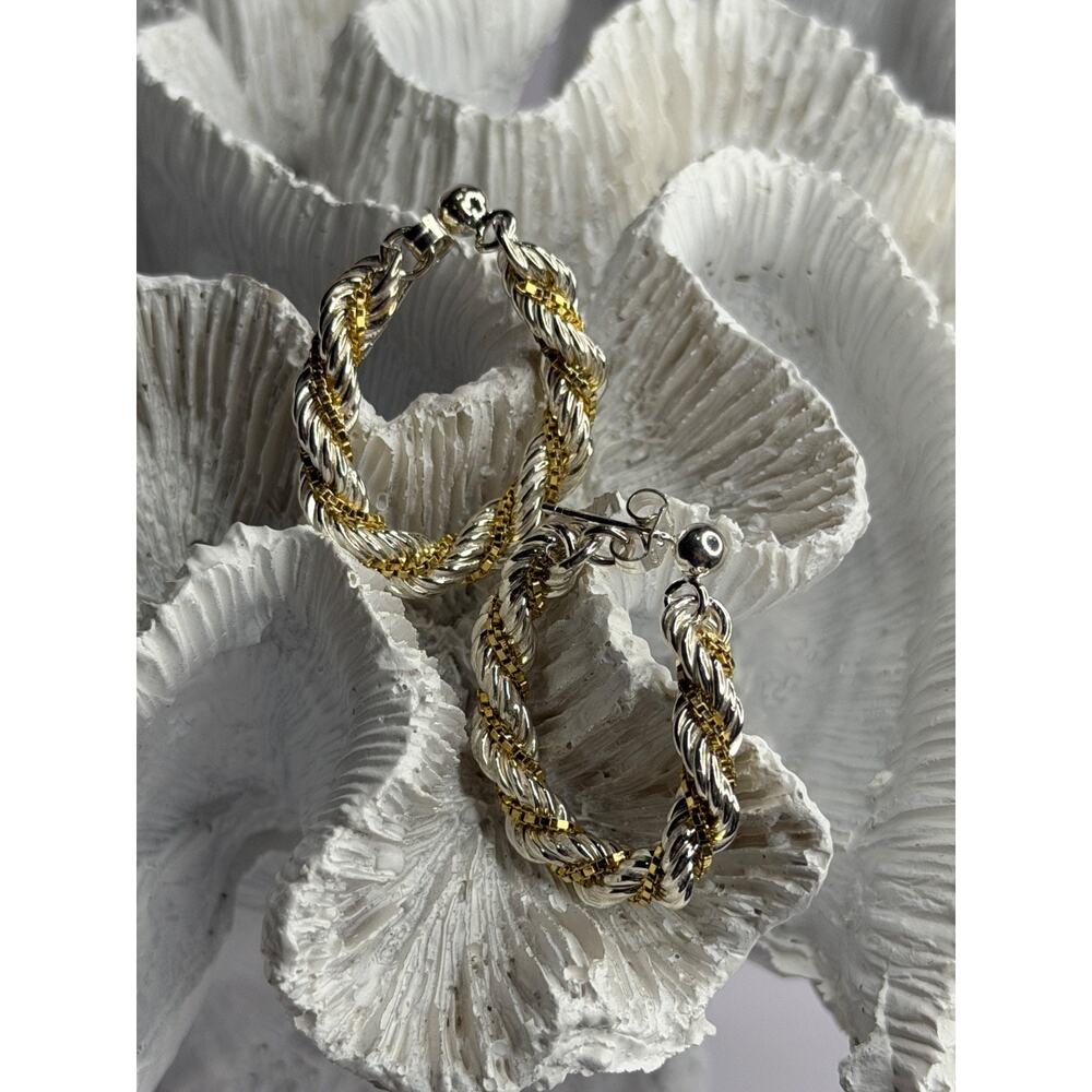 Italy Milor 925 Sterling Silver & Gold Plated Earrings